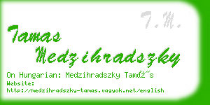 tamas medzihradszky business card